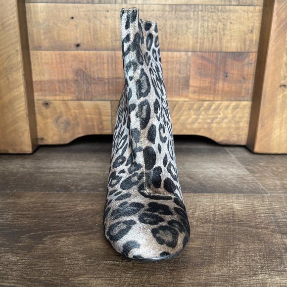 Not Rated NWB animal print velvet bootie with glitter heel size 8.5. - Picture 8 of 13